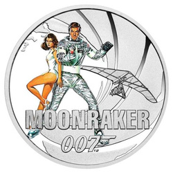 Tuvalu: Moonraker coloured 1/2 oz Silver 2021 Proof 