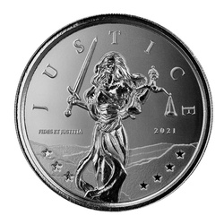 Gibraltar: Lady Justice 1 oz Silver 2021