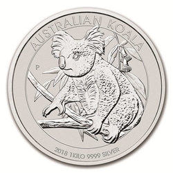 Koala 1000 grammi d'argento 2018