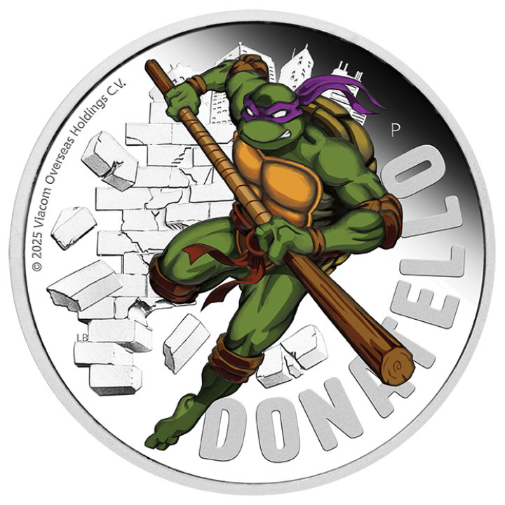 Tuvalu: Teenage Mutant Ninja Turtles - Donatello színes 1 uncia ezüst 2025 Proof