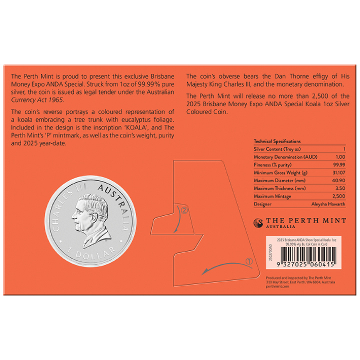 Koala 1 oz Silber 2025 (Brisbane Money Expo Anda Special)