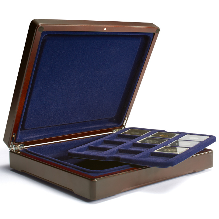 Leuchtturm - Mazzola tray for 12 Quadrum Coin capsules (blue)