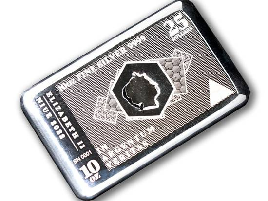 Niue Coinbar: Ezüst bankjegy Coinbar 10 uncia ezüst 2022