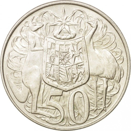 Australia 50 centesimi 13,28 grammi d'argento 1966