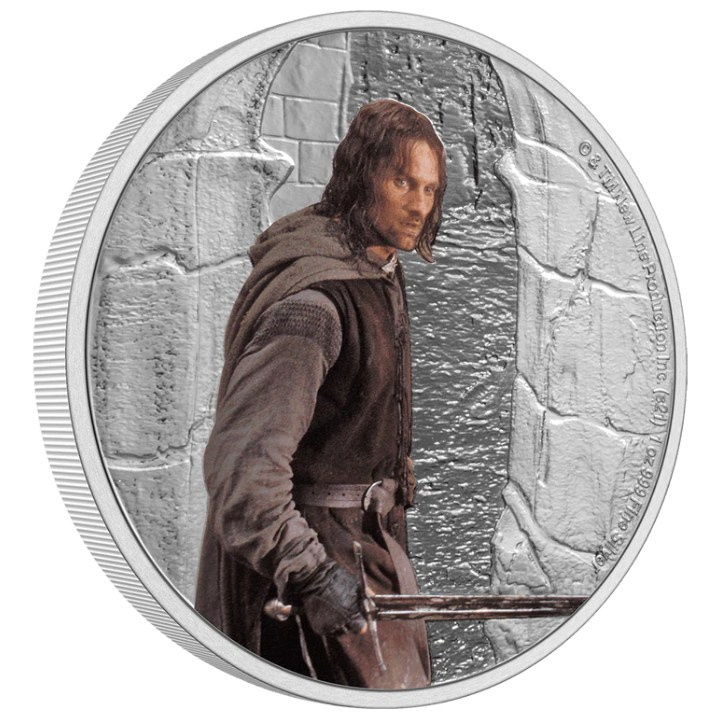 Niue: The Lord of the Rings - Aragorn coloured 1 oz Silver 2021 Proof