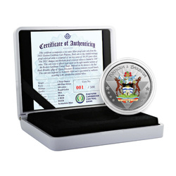 Antigua & Barbuda: Coat of Arms coloured 1 oz Silber 2022 Proof