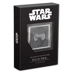 Niue: Star Wars The Faces of the First Order - Kylo Ren colorato 1 oncia d'argento 2022 Proof
