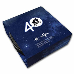 Niue : E.T. coloré - 40e anniversaire du film 1 once d'argent 2022 UV Glow Proof (Emballage métallique)