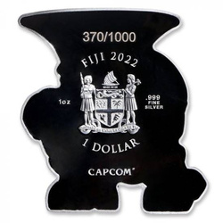 Street Fighter: Mini Fighter Guile barevný 1 unce stříbra 2022 Proof
