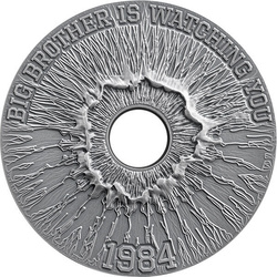 Camerun Big Brother is Watching You 2 oz Argint 2023 High Relief Antique Finish