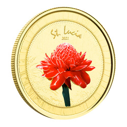 Jardín Botánico de Santa Lucía de color 1 oz Oro 2021 Proof