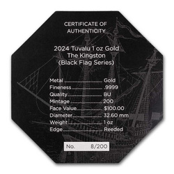 uvalu: Black Flag - The Kingston 1 oz Gold 2024