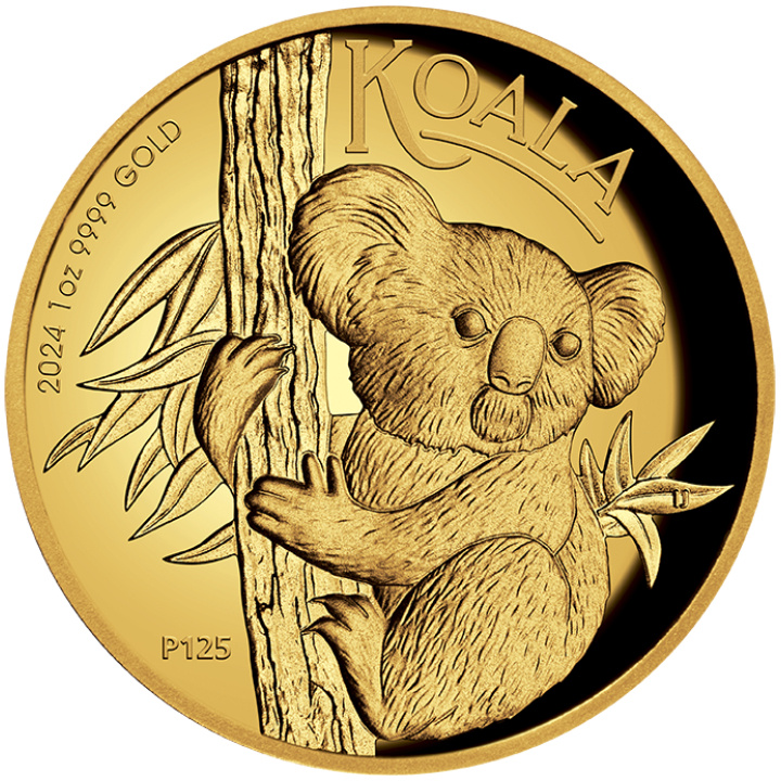 Koala 1 oncia d'oro 2024 Proof High Relief
