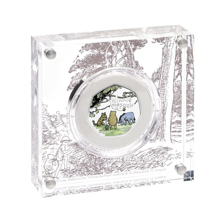 Winnie the Pooh Friends coloured Silver 2022 Proof