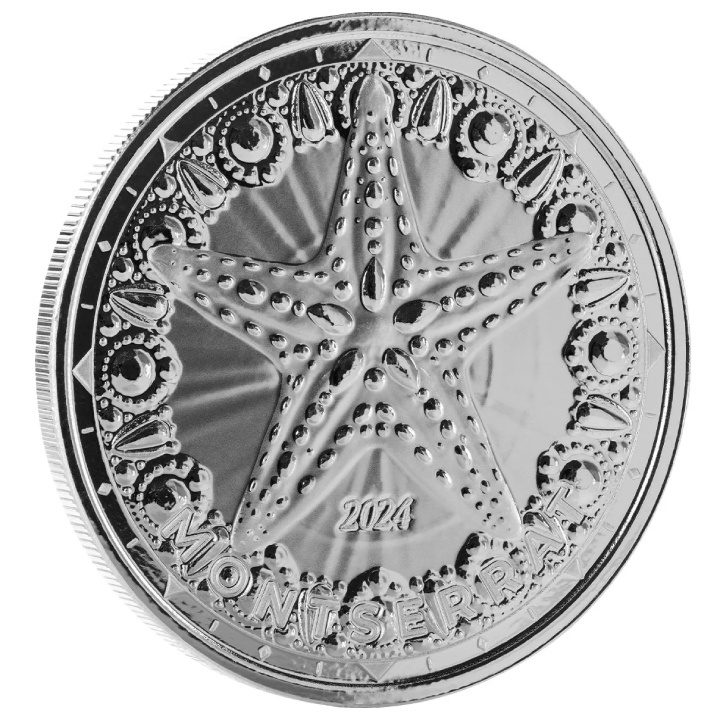 Montserrat: Starfish 1 onza de plata 2024 Prooflike