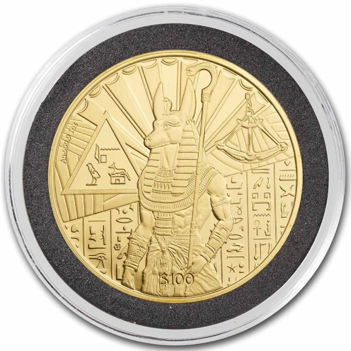 Sierra Leone: Egyptian Gods - Anubis 1 uncja Złota 2023