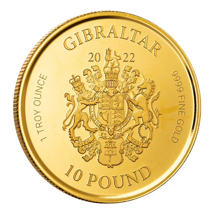 Gibraltar: Lady Justice 1 unce zlata 2022