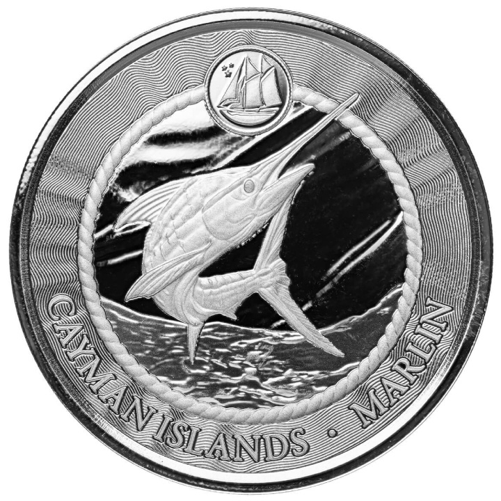 Cayman Islands: Marlin 1 oz Silver 2024 Prooflike