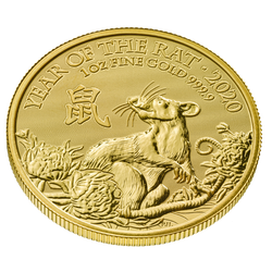 Jahr der Ratte 1 oz Gold British Royal Mint 2020