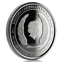 Antigua és Barbuda: Rumfutár színes 1 uncia ezüst 2019 Proof