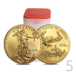 American Eagle 1 oz Oro 2020 PAQUETE DE 5 BOLSAS