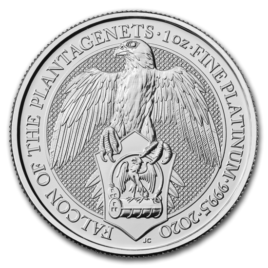 Bestias de la Reina: Plantagenet Falcon 1 oz Platino 2020