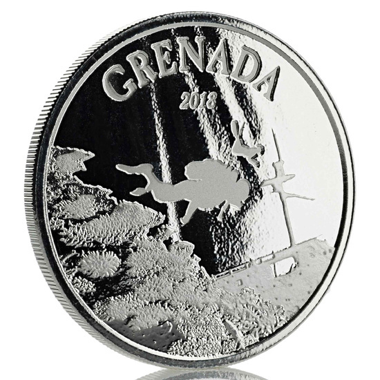 Granada: Paraíso del buceo 1 oz Plata 2018