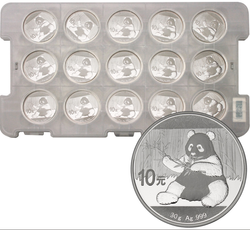 Čínská panda 30 gramů stříbra 2017
