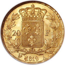 Francja, 20 Franków Ludwik XVIII 1814-1824