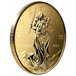 Gold Coin Scottsdale Mint: Lady Justice 1 oz Gold 2026