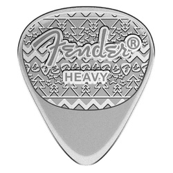 Pamp: Fender Holiday Guitar Pick 9,25 g plata 2025 Reverse Proof