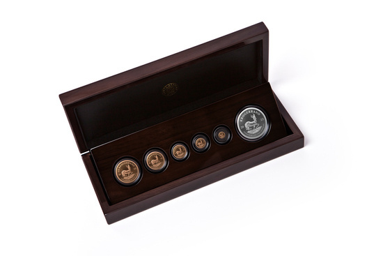 Zestaw 6 monet (5 złotych + 1 srebrna) Krugerrand 2022 Proof