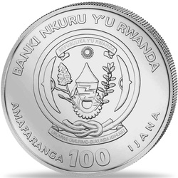 Rwanda : Lunar - Année du Serpent 1 once de platine 2025