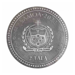 Samoa: Mayan Calendar 1 uncja Srebra 2022 Antiqued Coin