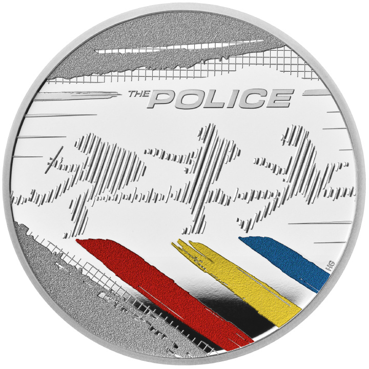 The Police colorato 1 oncia d'argento 2023 Proof