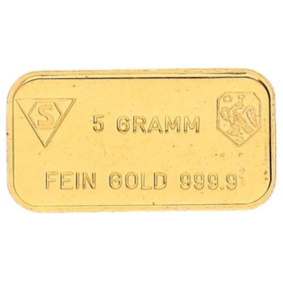 Lingote de oro sin clasificar de 5 gramos