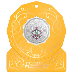 Christmas Decoration - Festive Floral kolorowany 50c Miedzionikiel 2025