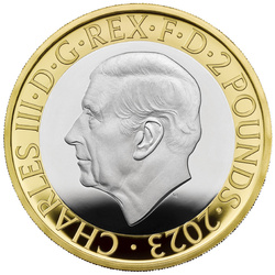 Ada Lovelace £2 Silber 2023 Gilded Proof Piedfort Coin