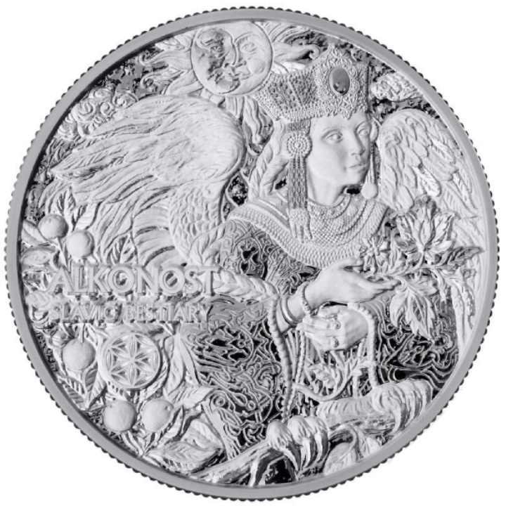 Cameroon: Slavic Bestiary - Alkonost 1 oz Silver 2024 Proof