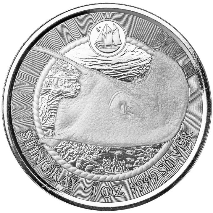 Cayman Islands: Stingray 1 uncja Srebra 2023 Prooflike