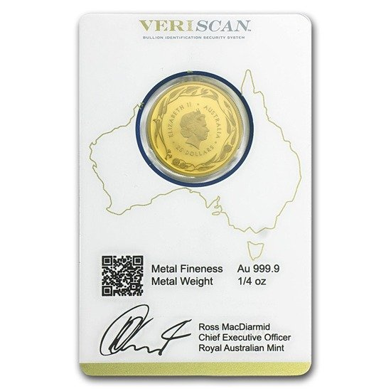 Canguro australiano 1/4 oncia d'oro 2018 Royal Australian Mint