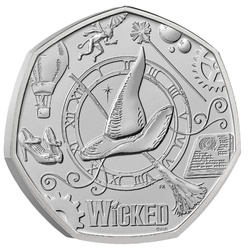 Wicked медно-никелова монета 50p 2026