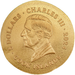 Cook Islands: Gryphon 0,5 grama Złota 2024 Silk Coin