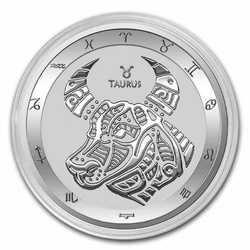 Tokelau: Zodiac Series - Byk 1 uncja Srebra 2022 (Milkspot)