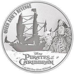 Niue: Disney Pirati dei Caraibi - Queen Anne's Revenge 1 oncia d'argento 2022