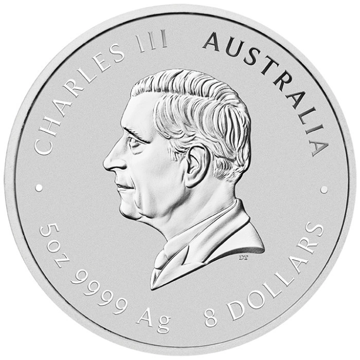 Australian Perth Mint Lunar III Year of the Goat 5 oz Silver 2027