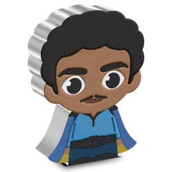 Niue: Star Wars - Chibi “Lando Calrissian” colorato 1 oncia d'argento 2023 Proof