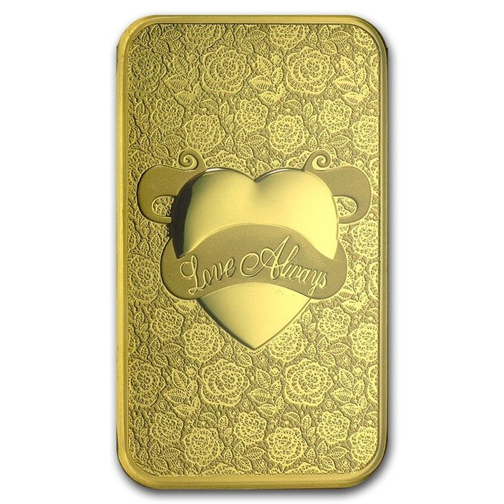 1 oz Gold Bar Pamp Love Always