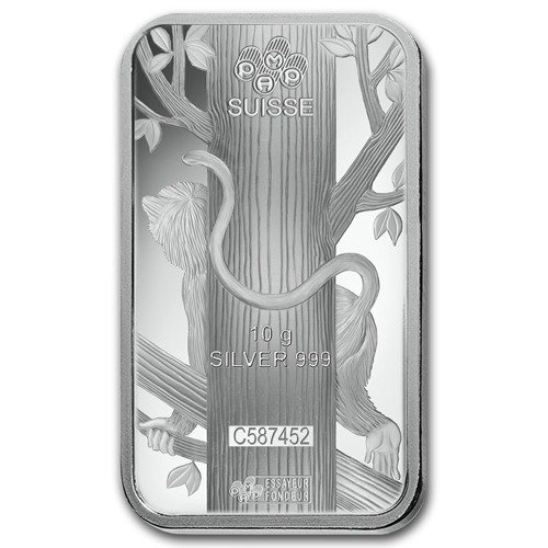 10 gram Bar Silber Lunar Jahr des Affen