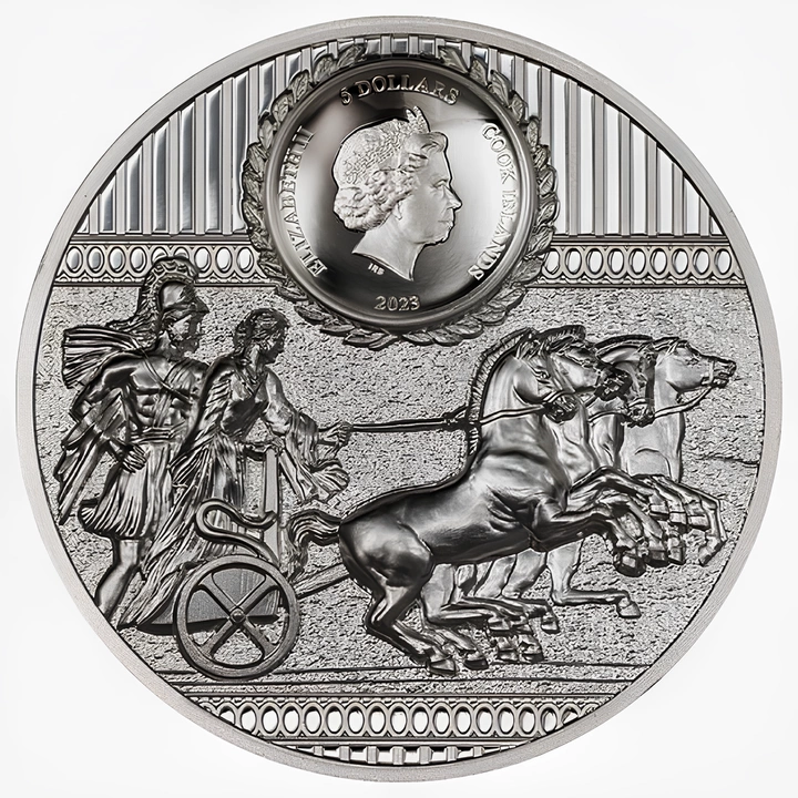 Cook Islands: Sparta 1 oz Silver 2023 Proof Ultra High Relief 